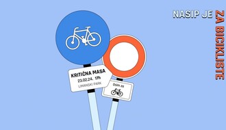 Prva ovogodišnja Kritična masa poručuje: Nasip je za bicikliste!