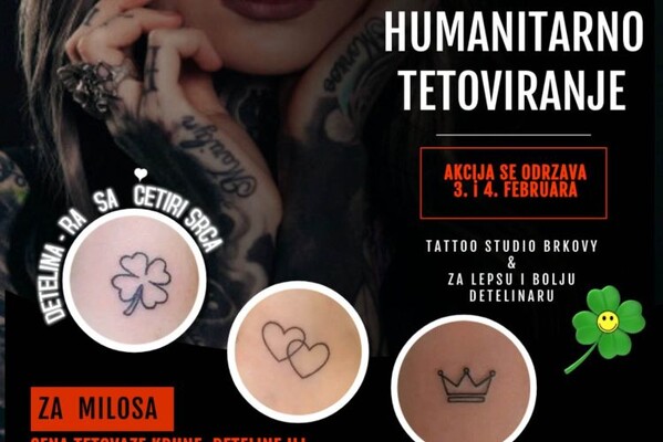 Humanitarno tetoviranje na Detelinari za Miloša