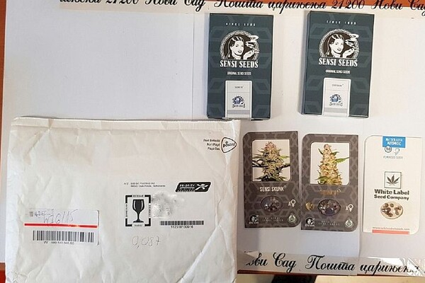 FOTO: Pošiljke s narkoticima upućene na adrese u Novom Sadu, Vrbasu, Somboru...