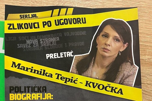 SSP: Flajeri puni uvreda na račun Marinike Tepić preplavili NS (FOTO) SSP: Flajeri puni uvreda na račun Marinike Tepić preplavili NS (FOTO)