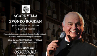 Zvonko Bogdan peva za vas 14. februara u Novom Sadu u Agape Villi